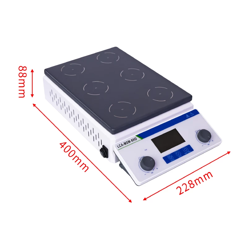 1 (4) Multi-Position Magnetic Stirrer LCA-MSM-6HD