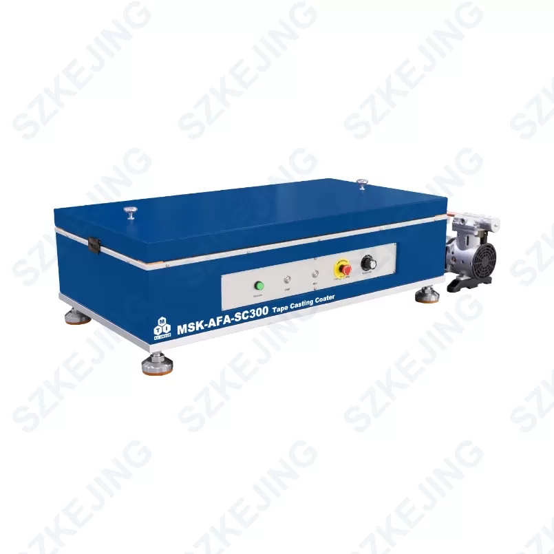 MSK-AFA-SC300 Automatic Film Coater with L600mm×W250mm Vacuum Chuck, External Vacuum Pump and 250mm Adjustable Doctor Blade