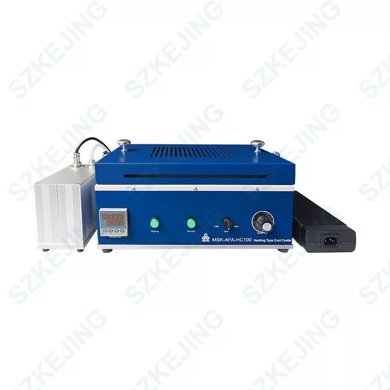 MSK-AFA-HC100-02 Mini Tape Casting Coater (190Lx90W mm) with Bottom Heated Vacuum Bed & Pump at 120ºC Max. - MSK-AFA-HC100