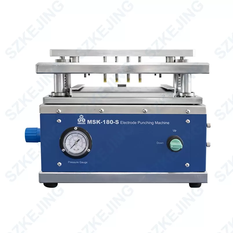 Compact & Precision Pneumatic Die Cutter with A Pair Die for Pouch Battery Research - MSK-180-S