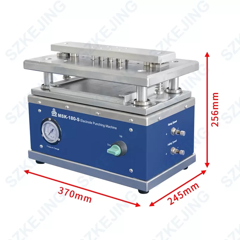 Compact & Precision Pneumatic Die Cutter with A Pair Die for Pouch Battery Research - MSK-180-S