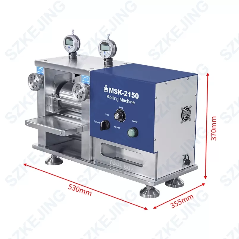 MSK-215024V-05 Electric Precision Rolling Press with Tool Box, Glovebox Compatible - MSK-2150 (24V)